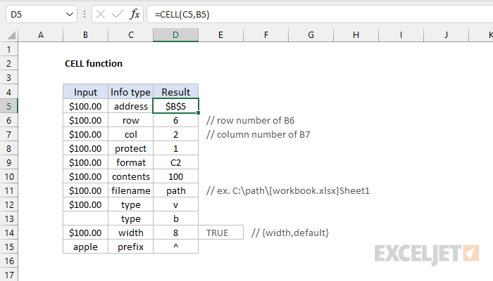 Excel Get Cell Value Column